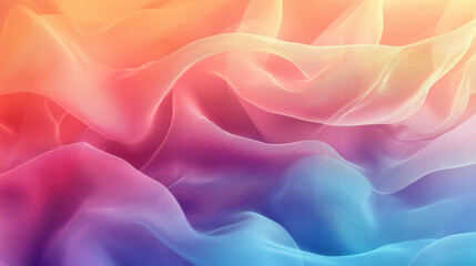Obraz premium Abstract Colorful Fabric Texture with Smooth Waves and Gradient Colors