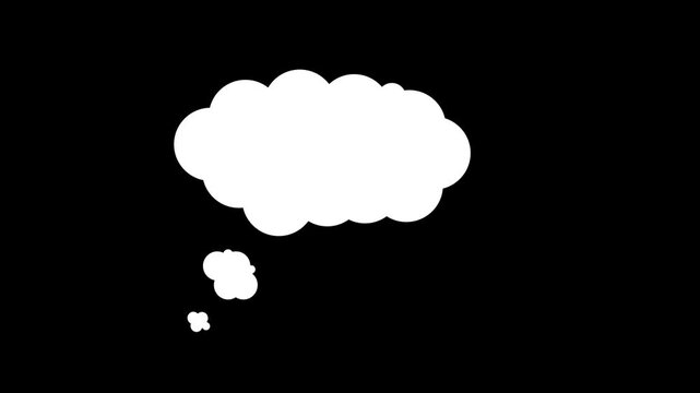A speech bubble on a black background 4K video