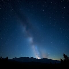 Starry Night Sky and Milky Way