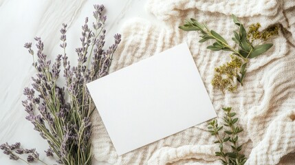 Blank white card on a flat surface, symbolizing simplicity and clarity in design.
