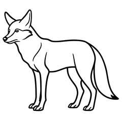 Coyote Silhouette Clean Line Vector Art