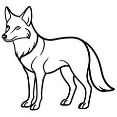 Coyote Silhouette Clean Line Vector Art