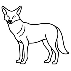 Coyote Silhouette Clean Line Vector Art