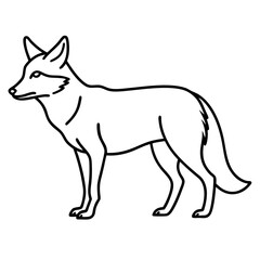 Coyote Silhouette Clean Line Vector Art