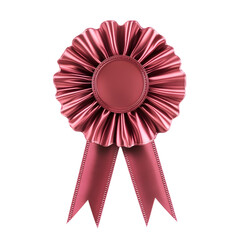 Elegant Red Award Ribbon with Decorative Rosette for Competitions, Achievements, and Celebrations