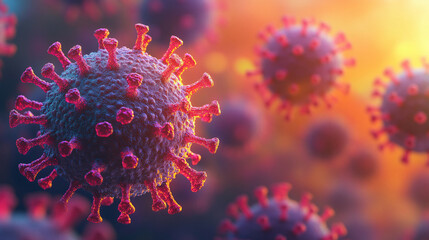 HMPV epidemic, depicting the unseen, pervasive nature of the virus in the modern world, with a focus on public health and the impact of respiratory diseases