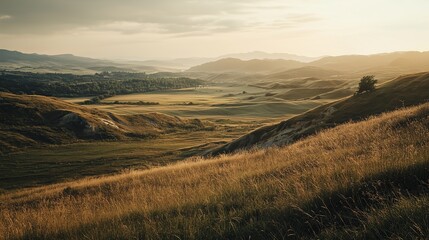 Golden Hour Photography of Rolling Hills and Fields in New Zealand: Adventure and Freedom in Cinematic Quality