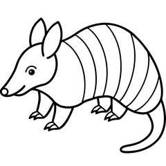 Fototapeta premium Elegant Armadillo Continuous Line Art