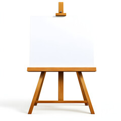 Classic Wooden Artist Easel with Blank Canvas for Painting and Creative Artwork Display