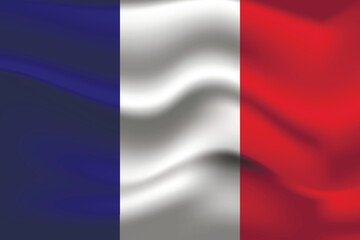 Flag of France. French national symbol in official colors. Template icon. Abstract vector background.