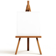 Classic Wooden Artist Easel with Blank Canvas for Painting and Creative Artwork Display