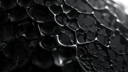 Fototapeta premium Low Key Photo of Blob Voronoi Patterns in a Dark Room