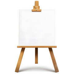 Classic Wooden Artist Easel with Blank Canvas for Painting and Creative Artwork Display