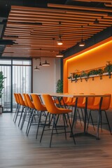 Conference Room with Orange Chairs