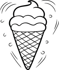 Ice Cream Cone with Two Scoops