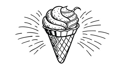 Ice Cream Cone with Two Scoops