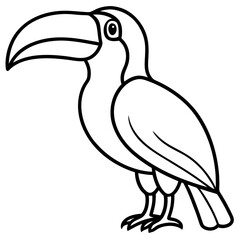 Elegant One-Line Toucan Vector Illustration