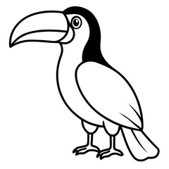 Elegant One-Line Toucan Vector Illustration