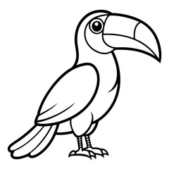 Elegant One-Line Toucan Vector Illustration