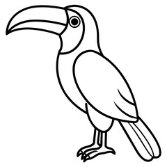 Elegant One-Line Toucan Vector Illustration