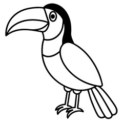Elegant One-Line Toucan Vector Illustration