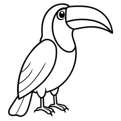 Elegant One-Line Toucan Vector Illustration