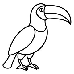 Elegant One-Line Toucan Vector Illustration