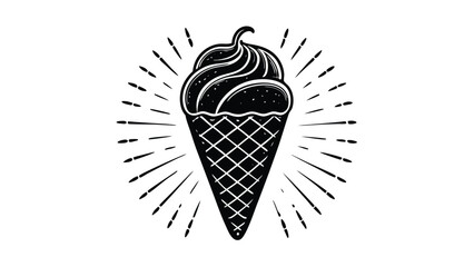 Ice Cream Cone with Two Scoops