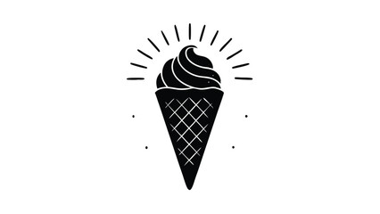 Ice Cream Cone with Two Scoops