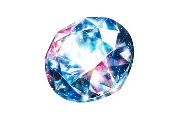 Fototapeta premium Watercolor Galaxy Diamond Illustration