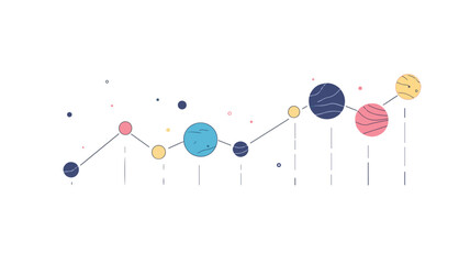 Visualizing Financial Growth and Profitability in the Corporate Landscape and Chart graph investment finance business currency datum economy stock growth diagram market Art & Illustration