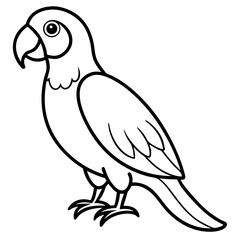 Elegant Parrot One-Line Illustration