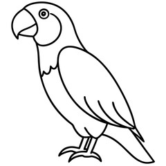 Elegant Parrot One-Line Illustration