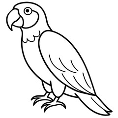 Elegant Parrot One-Line Illustration
