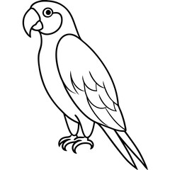Elegant Parrot One-Line Illustration