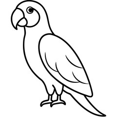 Elegant Parrot One-Line Illustration