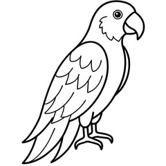 Elegant Parrot One-Line Illustration