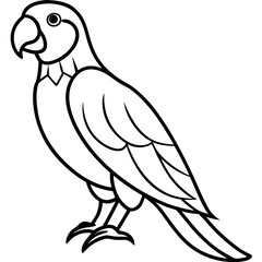 Elegant Parrot One-Line Illustration