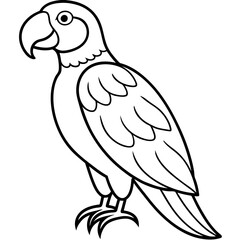 Elegant Parrot One-Line Illustration