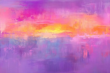 Abstract Colorful Sunset Landscape Painting (with texture) ; description_of_the_work_or_image
