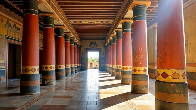 The impressive architectural features of ancient Minoan palaces located in Crete