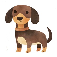 there is a brown and white dog with a collar on