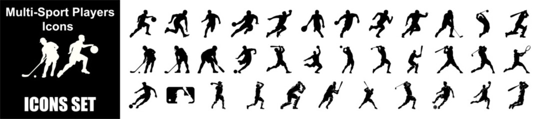 Sports Icon Set for Competition, Athletics, Training, Championship, Fitness, Exercise, Victory, Achievement