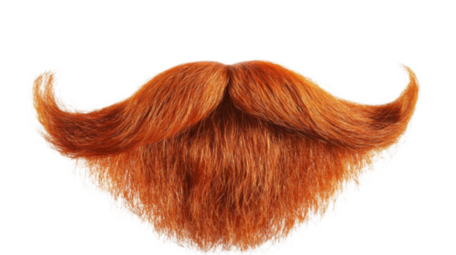 Leprechaun moustache isolated on white background