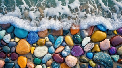 Colorful stone on the beach 