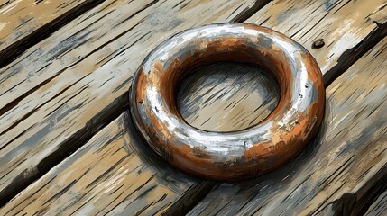 Wooden table magnet under soft lighting