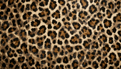 Leopard print background wallpaper with fur texture, cheetah print pattern design 