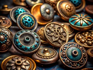 Vintage Shank Buttons: 63 Antique Metal Buttons for Sewing Crafts