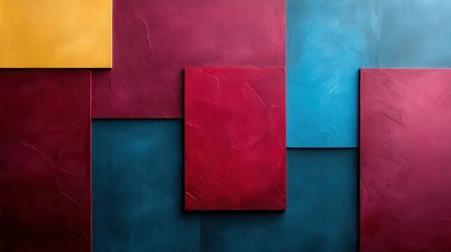 An engaging arrangement of rectangular blocks in various colors, creating a unique abstract composition that encourages viewers to appreciate the interplay of tones and shapes.