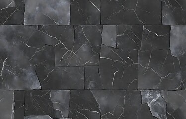 Black slate seamless background, dark gray stone texture
